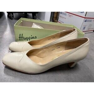 Vintage Cream Kitten Heels | Classic Elegant Shoes | Retro Chic Style size 8.5